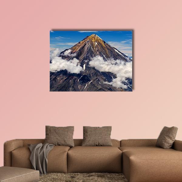 Koryaksky Volcano Russia Canvas Wall Art-4 Horizontal-Gallery Wrap-34" x 24"-Tiaracle