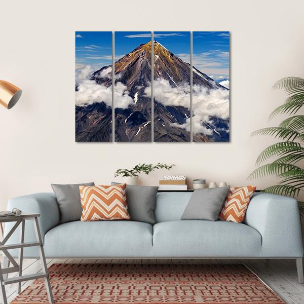 Koryaksky Volcano Russia Canvas Wall Art-4 Horizontal-Gallery Wrap-34" x 24"-Tiaracle