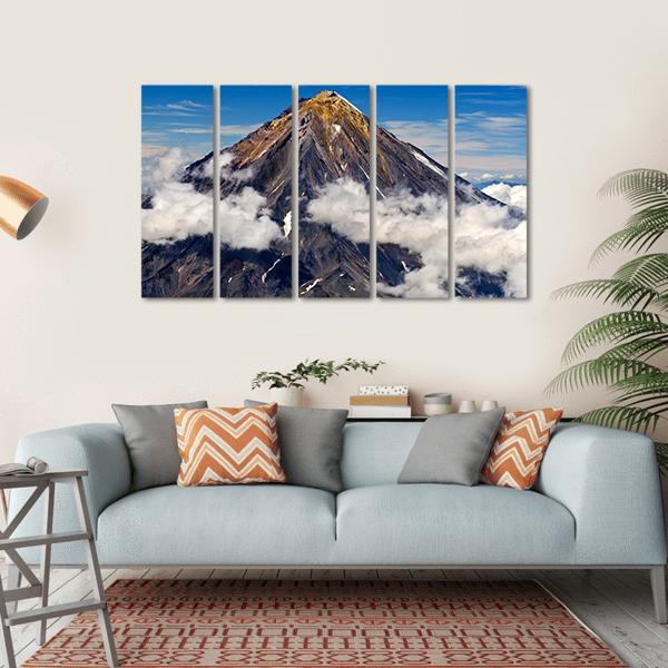 Koryaksky Volcano Russia Canvas Wall Art-5 Horizontal-Gallery Wrap-22" x 12"-Tiaracle
