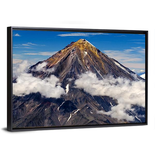 Koryaksky Volcano Russia Canvas Wall Art-3 Horizontal-Gallery Wrap-25" x 16"-Tiaracle