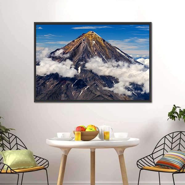 Koryaksky Volcano Russia Canvas Wall Art-3 Horizontal-Gallery Wrap-25" x 16"-Tiaracle