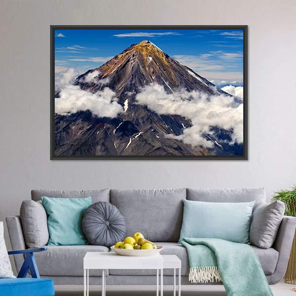 Koryaksky Volcano Russia Canvas Wall Art-3 Horizontal-Gallery Wrap-25" x 16"-Tiaracle