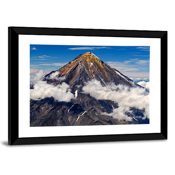 Koryaksky Volcano Russia Canvas Wall Art-3 Horizontal-Gallery Wrap-25" x 16"-Tiaracle