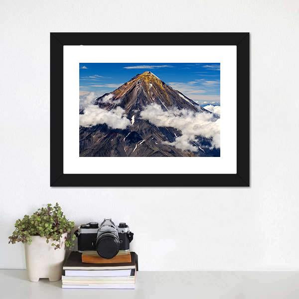 Koryaksky Volcano Russia Canvas Wall Art-1 Piece-Framed Print-20" x 16"-Tiaracle