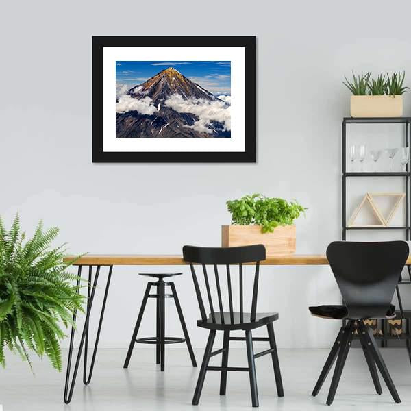 Koryaksky Volcano Russia Canvas Wall Art-3 Horizontal-Gallery Wrap-25" x 16"-Tiaracle