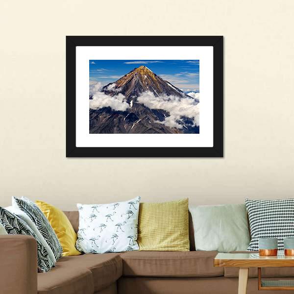 Koryaksky Volcano Russia Canvas Wall Art-3 Horizontal-Gallery Wrap-25" x 16"-Tiaracle