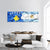 Kosovo Flag With Argentine Flag Panoramic Canvas Wall Art-3 Piece-25" x 08"-Tiaracle