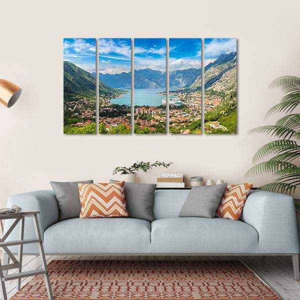 Kotor Town Montenegro Canvas Wall Art-5 Horizontal-Gallery Wrap-22" x 12"-Tiaracle
