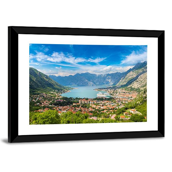 Kotor Town Montenegro Canvas Wall Art-3 Horizontal-Gallery Wrap-25" x 16"-Tiaracle