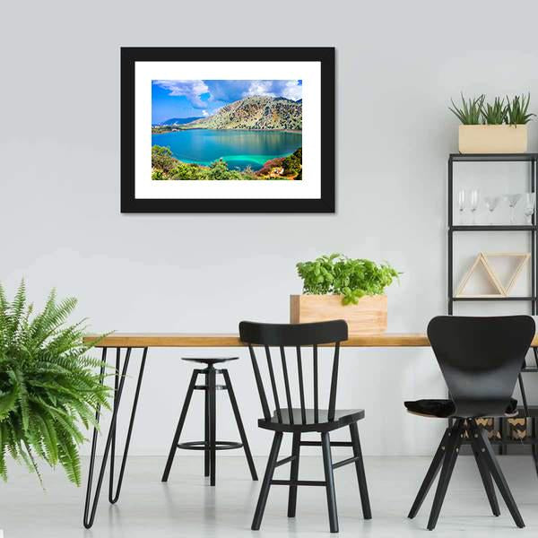 Kournas Lake Canvas Wall Art-5 Horizontal-Gallery Wrap-22" x 12"-Tiaracle