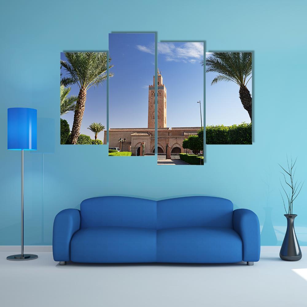 Koutoubia Mosque Canvas Wall Art-3 Horizontal-Gallery Wrap-37" x 24"-Tiaracle