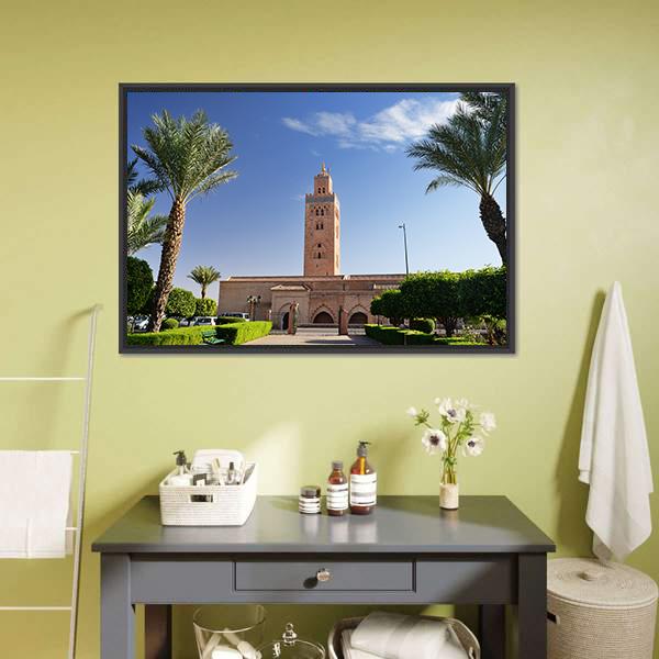 Koutoubia Mosque Canvas Wall Art-3 Horizontal-Gallery Wrap-25" x 16"-Tiaracle