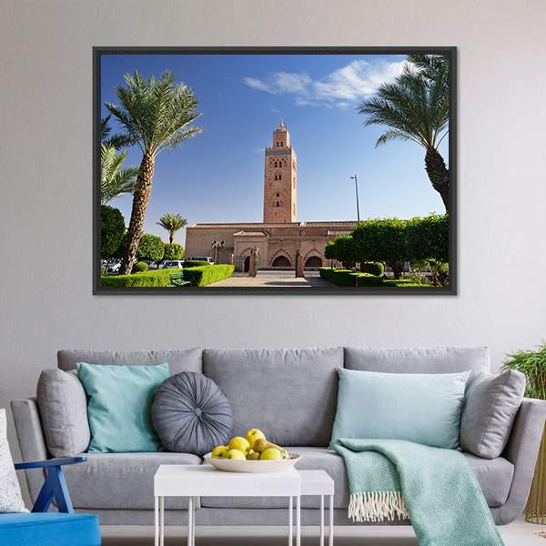 Koutoubia Mosque Canvas Wall Art-3 Horizontal-Gallery Wrap-25" x 16"-Tiaracle