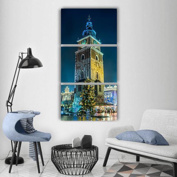 Krakow Old City Vertical Canvas Wall Art-3 Vertical-Gallery Wrap-12" x 25"-Tiaracle