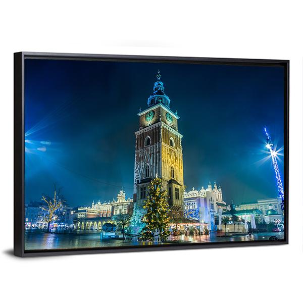 Krakow Old City Canvas Wall Art-3 Horizontal-Gallery Wrap-25" x 16"-Tiaracle