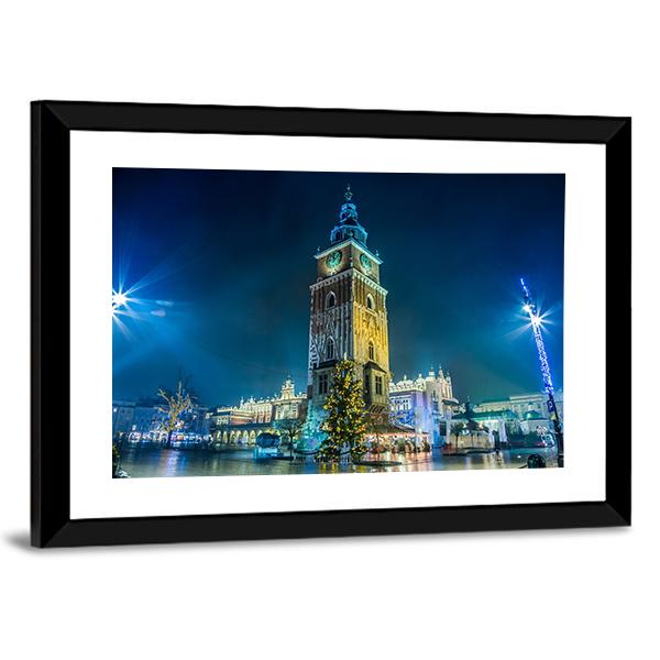 Krakow Old City Canvas Wall Art-3 Horizontal-Gallery Wrap-25" x 16"-Tiaracle