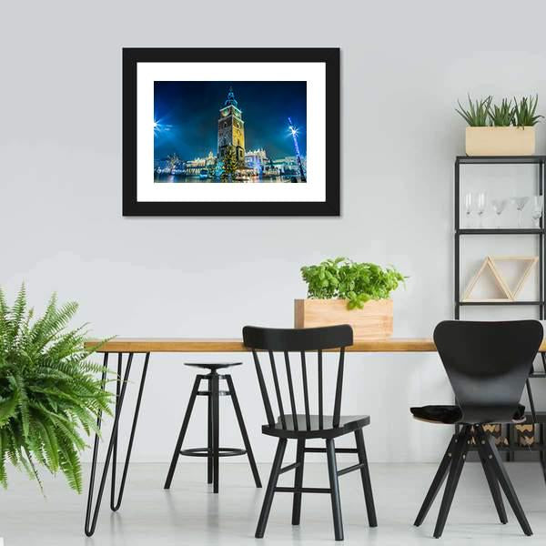 Krakow Old City Canvas Wall Art-3 Horizontal-Gallery Wrap-25" x 16"-Tiaracle