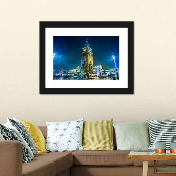 Krakow Old City Canvas Wall Art-5 Horizontal-Gallery Wrap-22" x 12"-Tiaracle