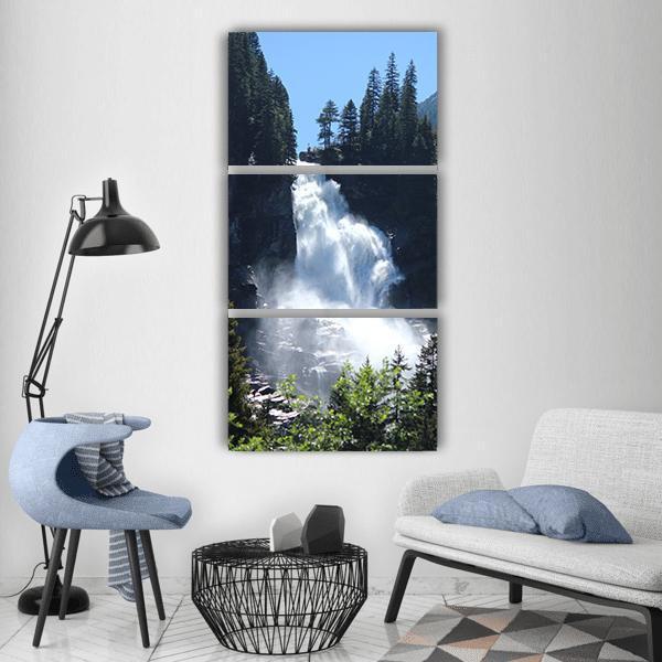 Krimml Waterfall Austria Vertical Canvas Wall Art-3 Vertical-Gallery Wrap-12" x 25"-Tiaracle