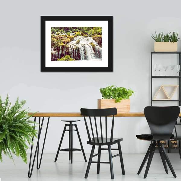 Krka Waterfalls Croatia Canvas Wall Art-3 Horizontal-Gallery Wrap-25" x 16"-Tiaracle