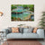 Kuang Si Waterfall Canvas Wall Art-4 Horizontal-Gallery Wrap-34" x 24"-Tiaracle