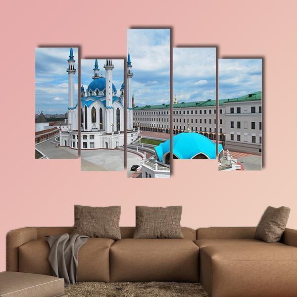 Kul Sharif Mosque Canvas Wall Art-5 Pop-Gallery Wrap-47" x 32"-Tiaracle