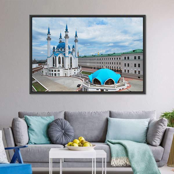 Kul Sharif Mosque Canvas Wall Art-3 Horizontal-Gallery Wrap-25" x 16"-Tiaracle