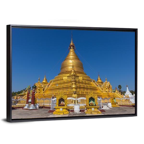 Kuthodaw Pagoda In Mandalay Canvas Wall Art-3 Horizontal-Gallery Wrap-25" x 16"-Tiaracle