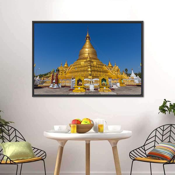 Kuthodaw Pagoda In Mandalay Canvas Wall Art-3 Horizontal-Gallery Wrap-25" x 16"-Tiaracle