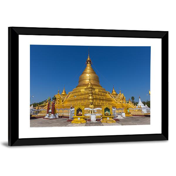 Kuthodaw Pagoda In Mandalay Canvas Wall Art-3 Horizontal-Gallery Wrap-25" x 16"-Tiaracle
