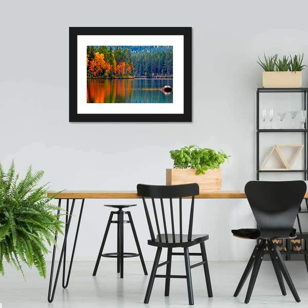 Kuusamo Lake Canvas Wall Art-5 Horizontal-Gallery Wrap-22" x 12"-Tiaracle