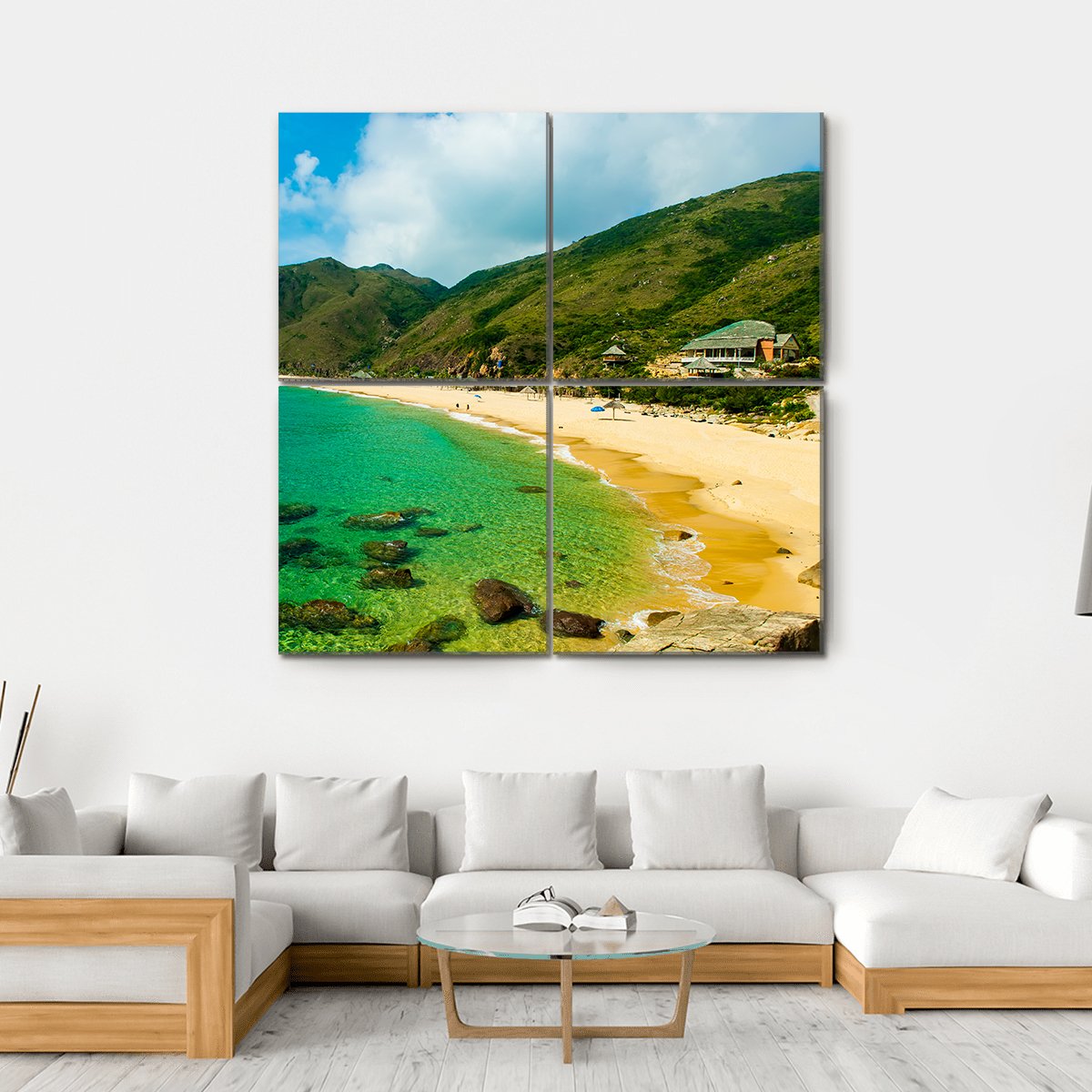 Ky Co Beach Vietnam Canvas Wall Art-4 Square-Gallery Wrap-17" x 17"-Tiaracle