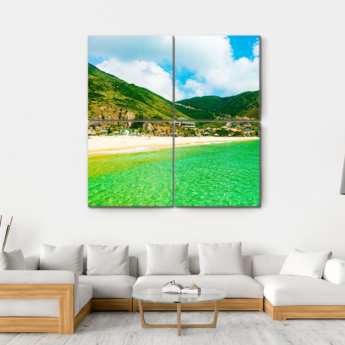 Ky Co Island Vietnam Canvas Wall Art-4 Square-Gallery Wrap-17" x 17"-Tiaracle