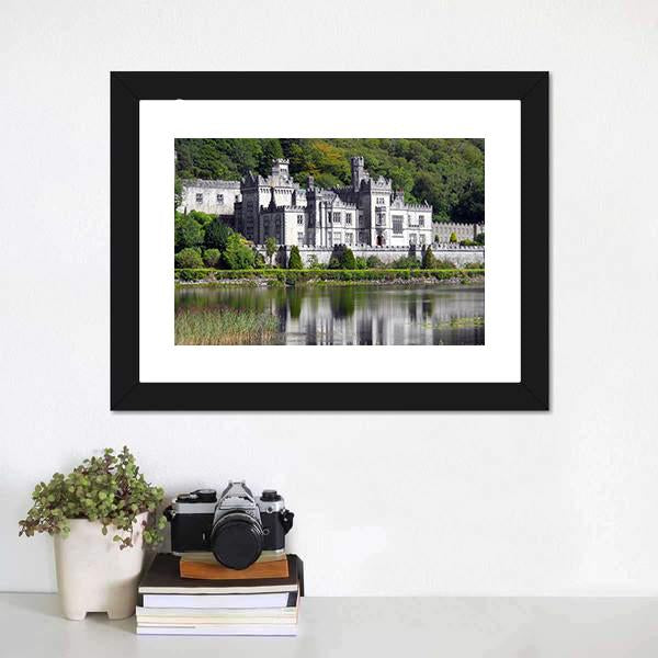 Kylemore Abbey Ireland Canvas Wall Art-1 Piece-Framed Print-20" x 16"-Tiaracle