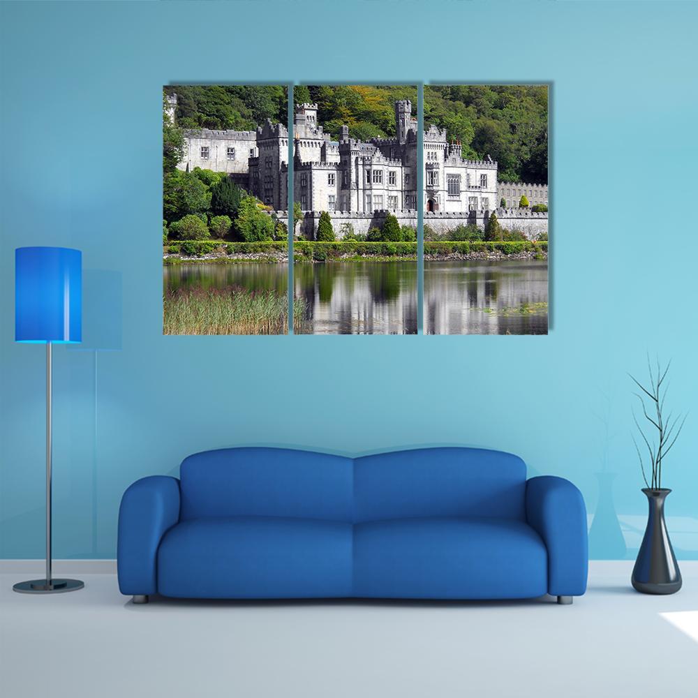 Kylemore Abbey Ireland Canvas Wall Art-3 Horizontal-Gallery Wrap-37&quot; x 24&quot;-Tiaracle