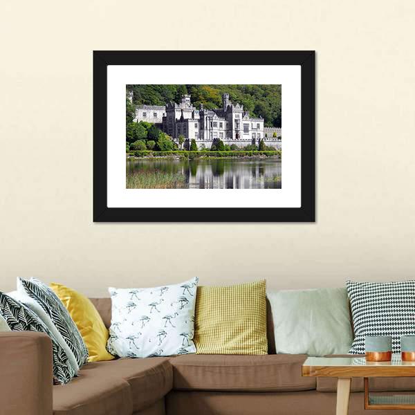 Kylemore Abbey Ireland Panoramic Canvas Wall Art-1 Piece-36" x 12"-Tiaracle
