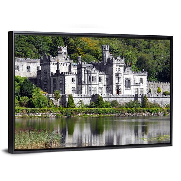 Kylemore Abbey Ireland Panoramic Canvas Wall Art-1 Piece-36" x 12"-Tiaracle