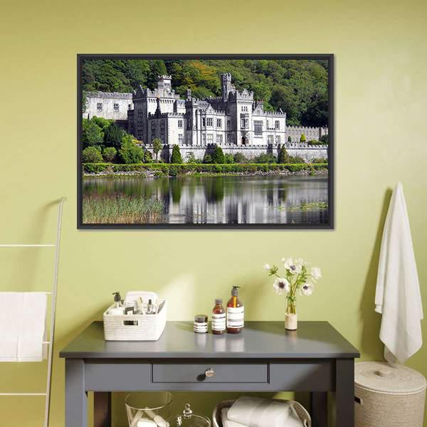 Kylemore Abbey Ireland Panoramic Canvas Wall Art-1 Piece-36" x 12"-Tiaracle