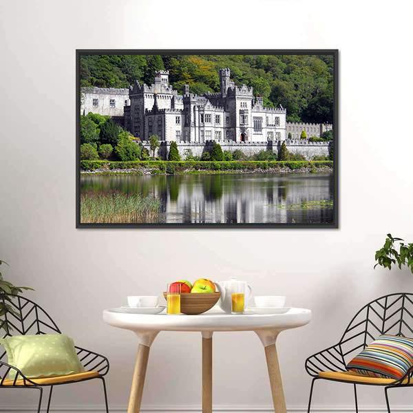 Kylemore Abbey Ireland Panoramic Canvas Wall Art-1 Piece-36" x 12"-Tiaracle