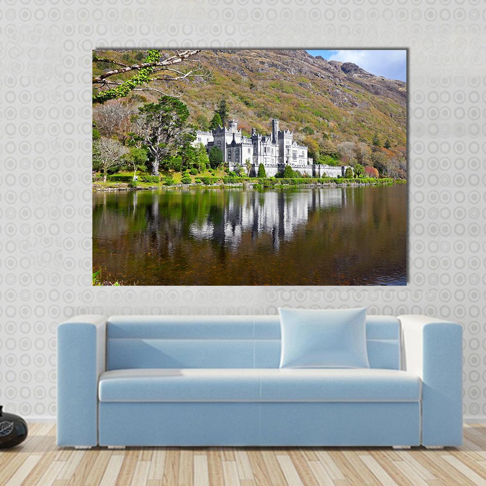 Kylemore Abbey Canvas Wall Art-1 Piece-Gallery Wrap-48" x 32"-Tiaracle