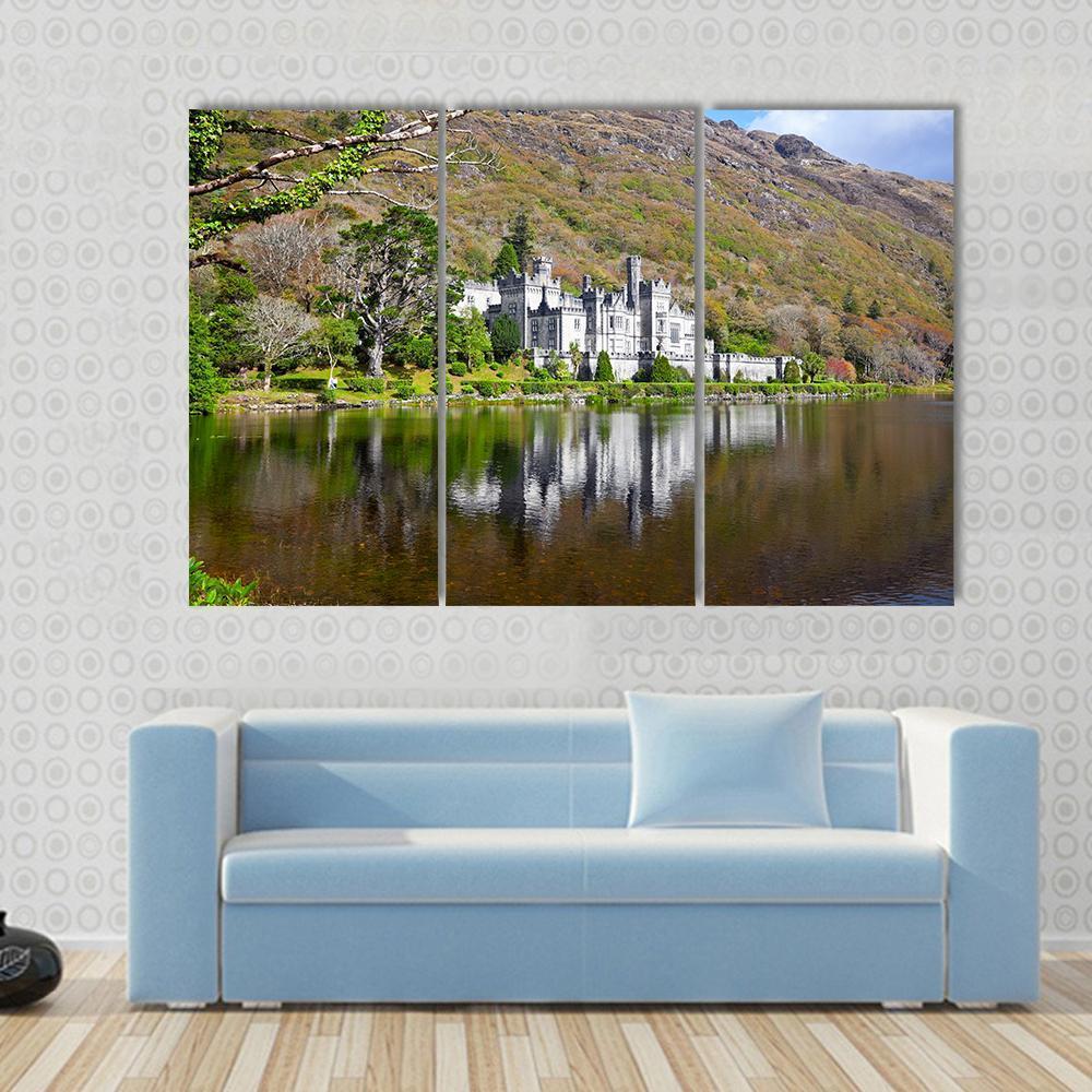 Kylemore Abbey Canvas Wall Art-3 Horizontal-Gallery Wrap-37" x 24"-Tiaracle