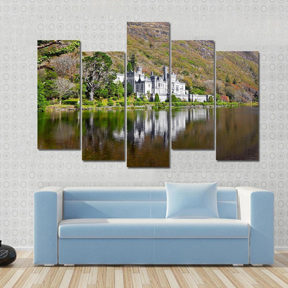 Kylemore Abbey Canvas Wall Art-5 Pop-Gallery Wrap-47" x 32"-Tiaracle