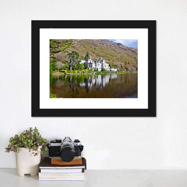 Kylemore Abbey Canvas Wall Art-1 Piece-Framed Print-20" x 16"-Tiaracle
