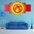 Kyrgyzstan Flag Canvas Wall Art-3 Horizontal-Gallery Wrap-37" x 24"-Tiaracle