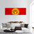 Flag Of Kyrgyzstan Panoramic Canvas Wall Art-3 Piece-25" x 08"-Tiaracle