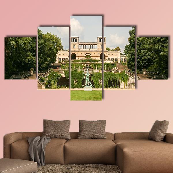 Sanssouci Park Germany Canvas Wall Art-5 Star-Gallery Wrap-62" x 32"-Tiaracle