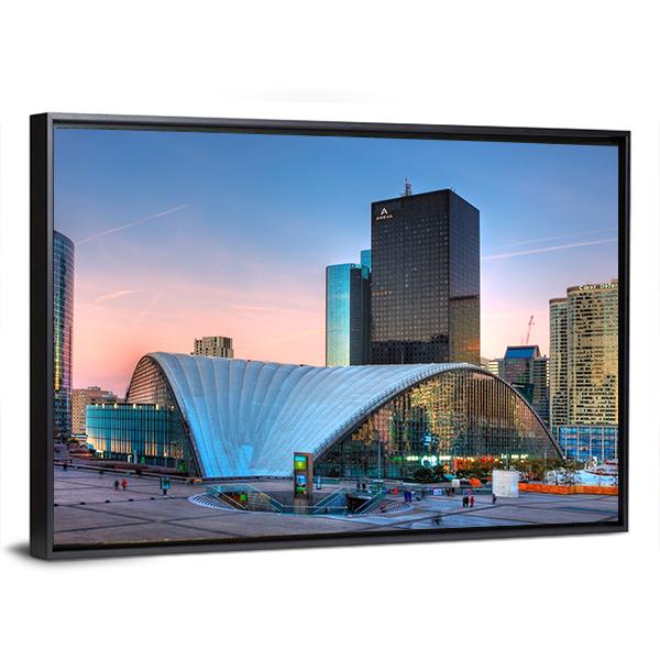 La Defense In Paris Canvas Wall Art-3 Horizontal-Gallery Wrap-25" x 16"-Tiaracle