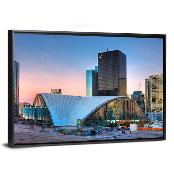 La Defense In Paris Canvas Wall Art - Tiaracle