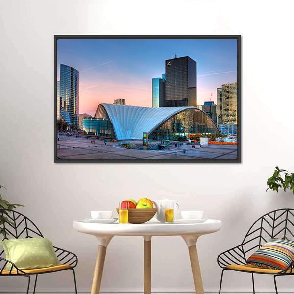 La Defense In Paris Canvas Wall Art-3 Horizontal-Gallery Wrap-25" x 16"-Tiaracle