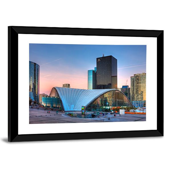 La Defense In Paris Canvas Wall Art-3 Horizontal-Gallery Wrap-25" x 16"-Tiaracle